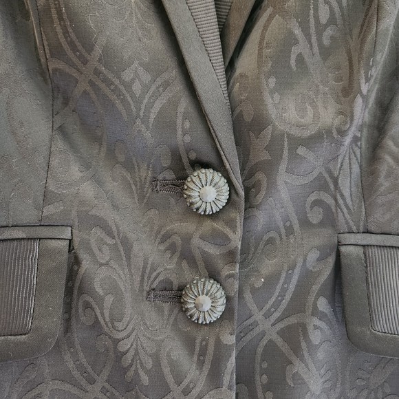 NWT Bisou Bisou Michele Bohbot long line jaquard blazer XS - Picture 7 of 7